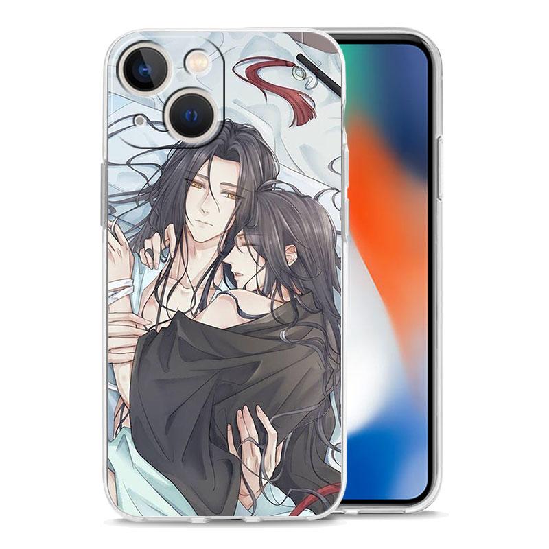 Чехол для телефона для iPhone 15 14 13 12 Mini 11 Pro Max XS X XR 7 8 Plus прозрачный чехол из ТПУ Comic Man Erha and His White Cat Master