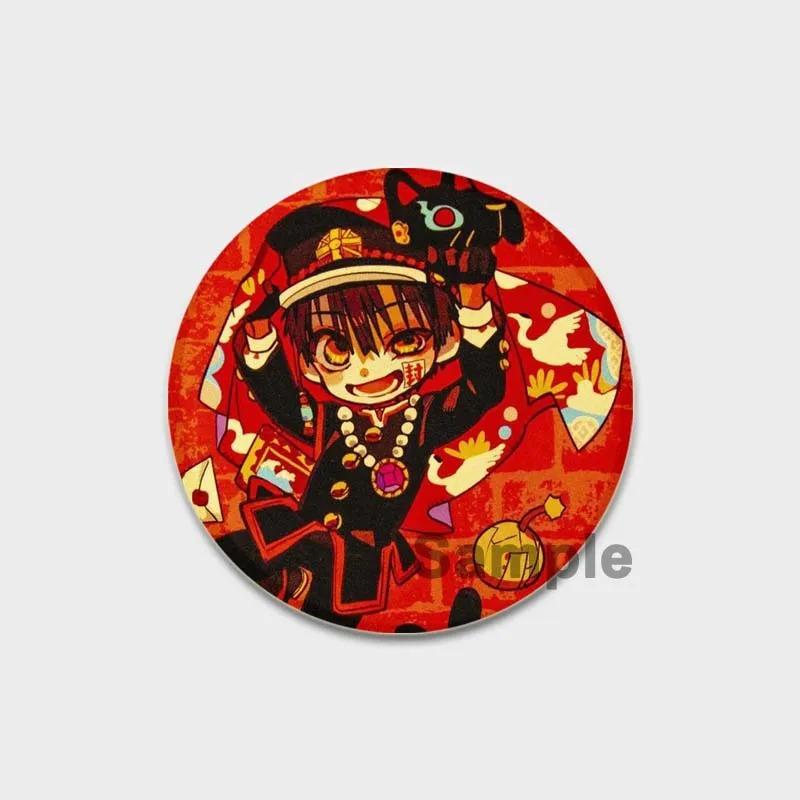 32/44/58 мм эмалевые булавки ручной работы, ювелирные аксессуары, аниме-брошь-булавка в виде унитаза Ханако-кун для одежды, украшения для рюкзака, значок для косплея