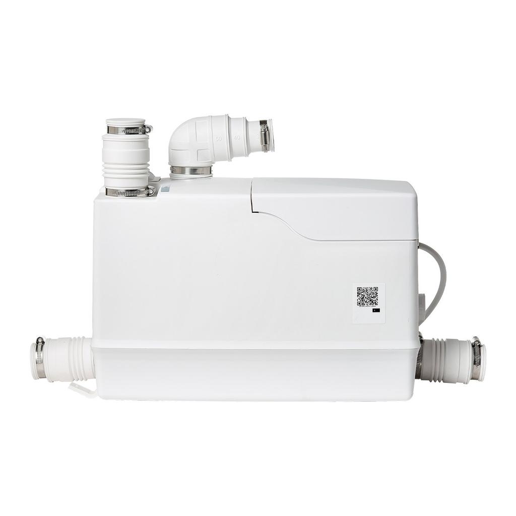 Utility Sink Pump 800W 12000L/h Flow 32.8 ft/10 m Head Macerator Pump, Waste Water Disposal Macerating Machine with 3 Inlets, for Basement, Kitchen,