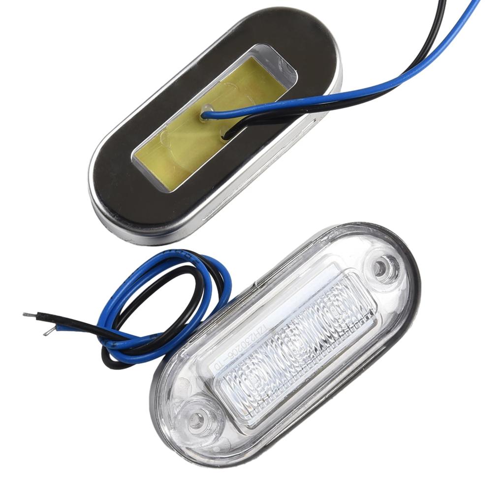 High Quality Hot Sales Practical Marker Light With Chrome Mount 12V 2pcs/kit Accessories Boat LED Courtesy Lamp