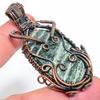 Green Swiss Opal Handmade Copper Wire Wrap Jewelry Pendant 2.44" D3b10