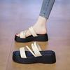 Fashion CRLAYDK Fashion Slide Sandals for Women Slip On Platform Open Toe Beach Slippers for Ladies Casual Strappy Indoor Outdoor Shoes