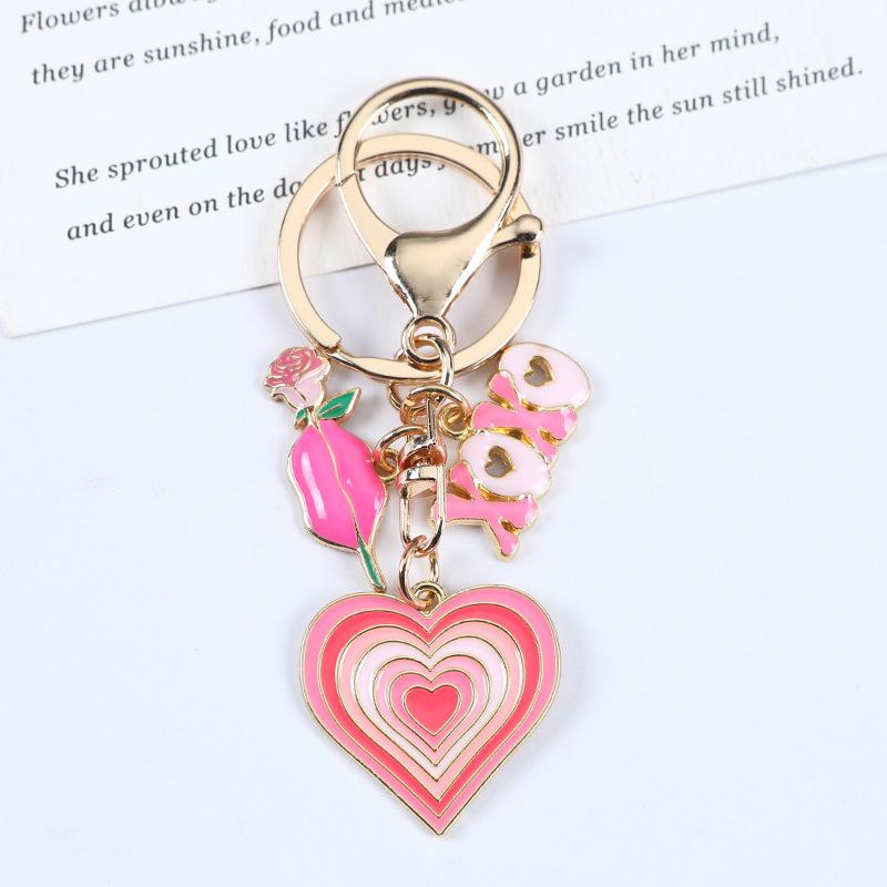 Женские и женские брелоки для ключей, держатели, украшения ко Дню святого Валентина, модные сумки в форме сердца, подвески, подарочные аксессуары
