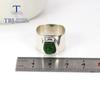 Кольцо ручной работы с изумрудом, грубым натуральным драгоценным камнем, оригинальный дизайн, стерлинговое серебро 925 пробы, изысканные украшения для женщин