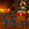 Heavy Duty Iron Christmas Stocking Hook with Stable Base for Fireplace Mantel Shelves and Tabletop Seasonal Display