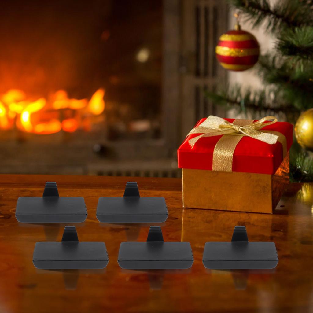 Heavy Duty Iron Christmas Stocking Hook with Stable Base for Fireplace Mantel Shelves and Tabletop Seasonal Display