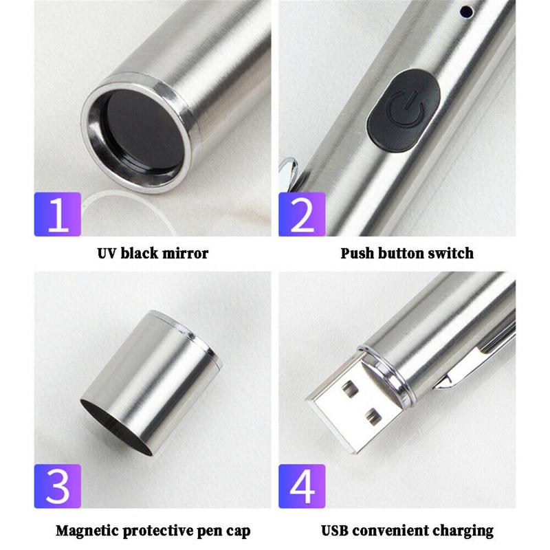 USB-светильник для кошек, 5 Вт, профессиональный, водонепроницаемый, перезаряжаемый, из нержавеющей стали, 365 УФ, от грибка для домашних животных