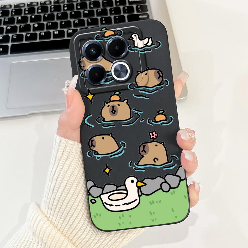 For Infinix Note 40 5G Case Cartoon Rabbit Flower Anti Slip Bumper Soft Silicone Cover For Infinix Note40 X6852 X6851 Phone Case