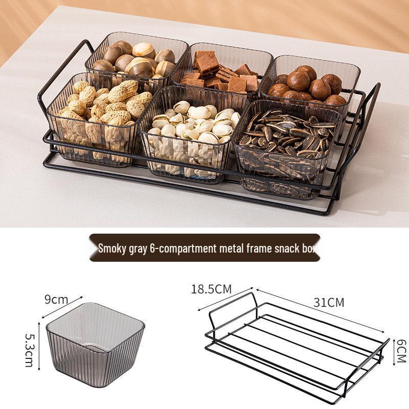 Креативная пластиковая тарелка с отделениями для закусок для гостиной или бара