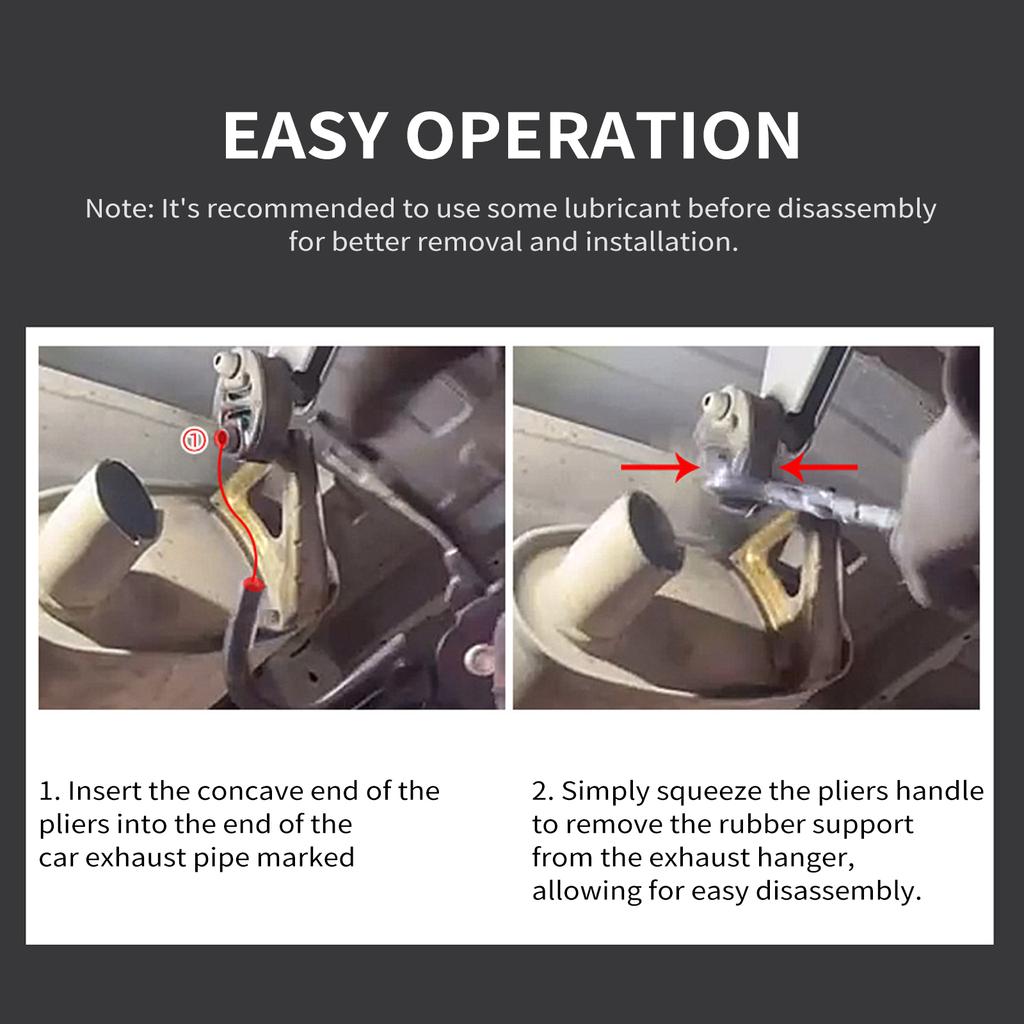 Exhaust Hanger Removal Pliers, Heavy Duty Exhaust Hanger Removal Tool Compatible with All Exhaust