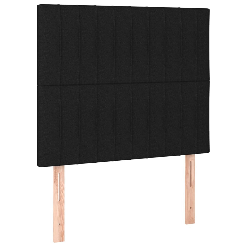 Vidaxl Zagłówki Do Łóżka, 2 Szt., Czarne, 90X5X78/88 Cm, Tkanina