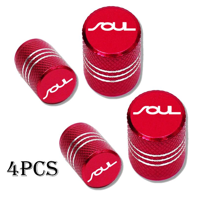 WXAH7 Car Wheel Tire Valve Caps Tyre Stem Covers Airdust Waterproof For KIA Soul Car Accessories
