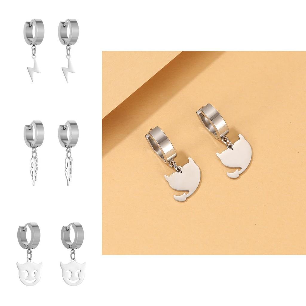 Стильные и уникальные геометрические серьги-грибы с молниями для женщин из сплава