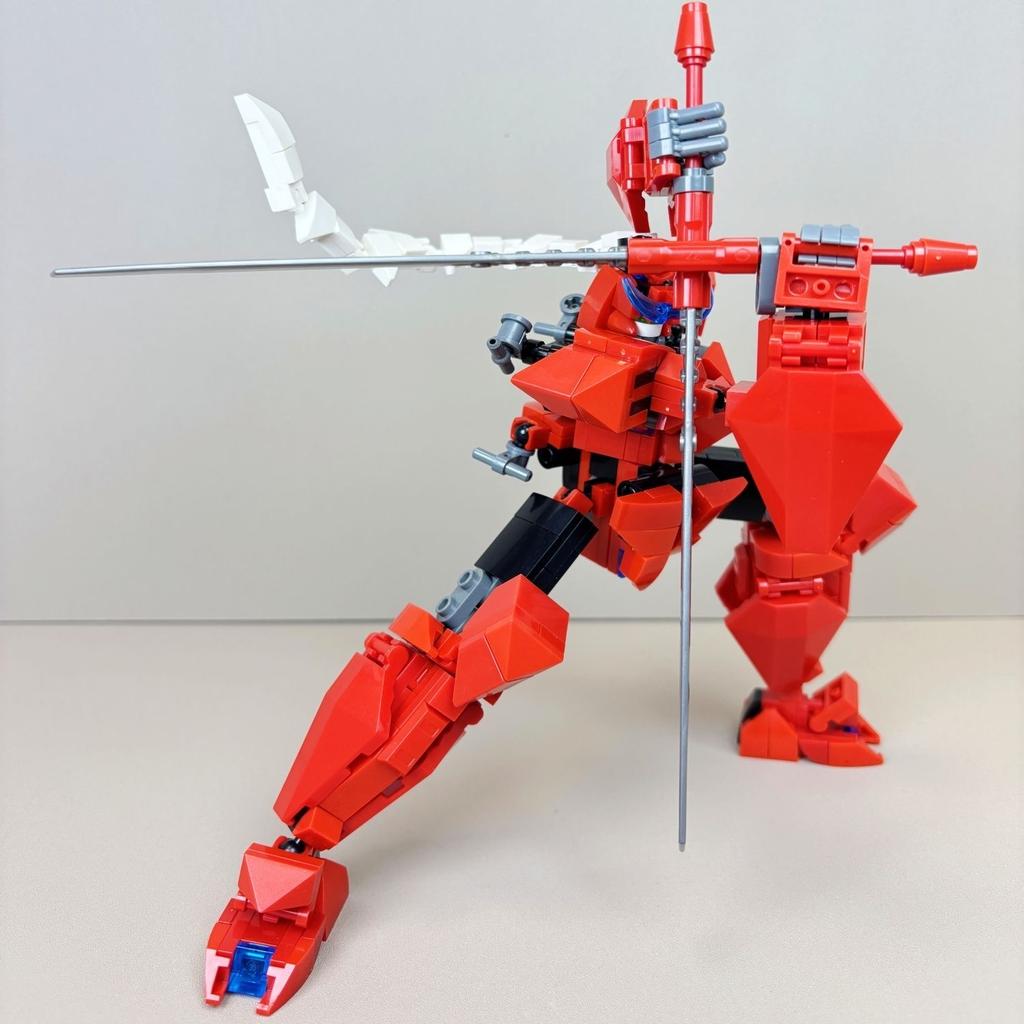 MOC Action Figure Building Blocks Model Kids Toys Original Design Armored Robot Figure Mech Warrior 3D Puzzle Toys For Children