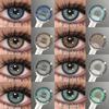 Color Contact Lenses 1pair Colored Contact for Eyes Brown Lenses Blue Contacts Yearly Beautiful Makeup Eye Contacts Lens