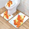 Animation Bathroom Floor Mat Three-Piece Bathroom Carpet Toilet Mat Set Door Mat Bathroom Non-Slip Mat