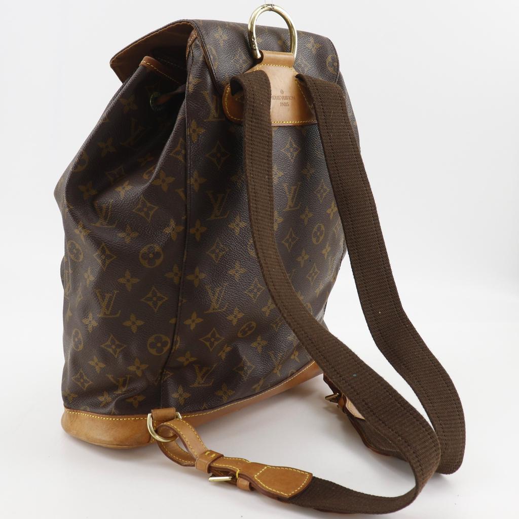 LOUIS VUITTON MontsourisGM Backpack Daypack M51135 Brown Monogram canvas unisex Used