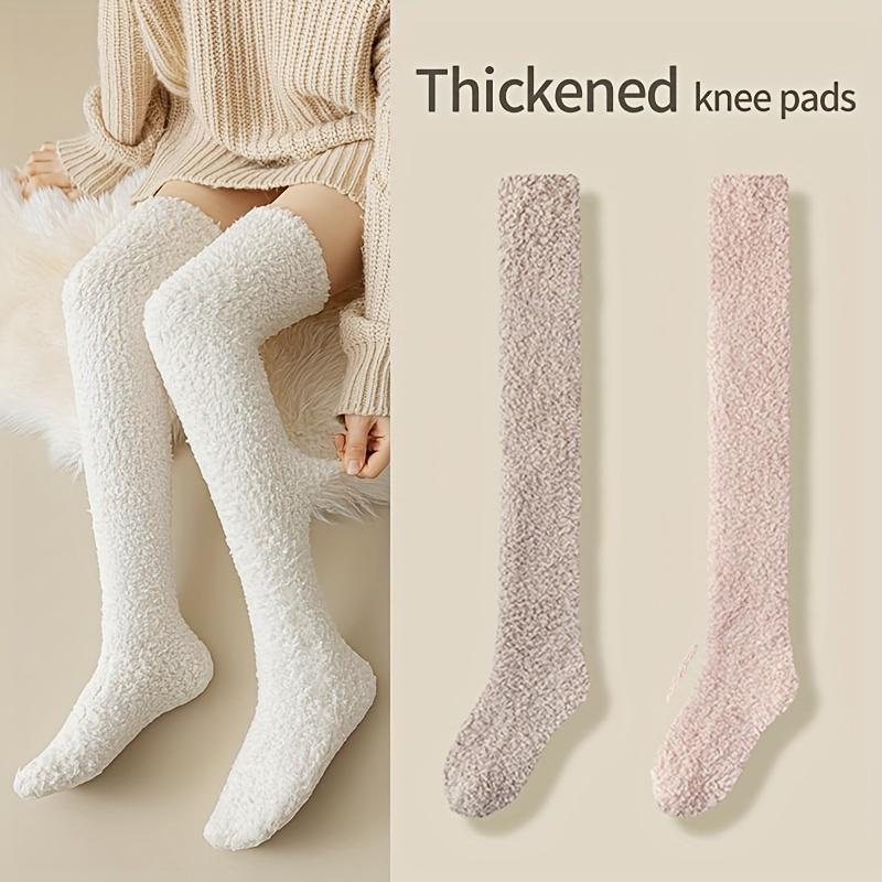 Winter Cold Resistant and Warm Plush Socks Over The Knee Socks with Plush and Thick Calf Socks, Comfortable and Soft Outdoor Leg Covers for Couples