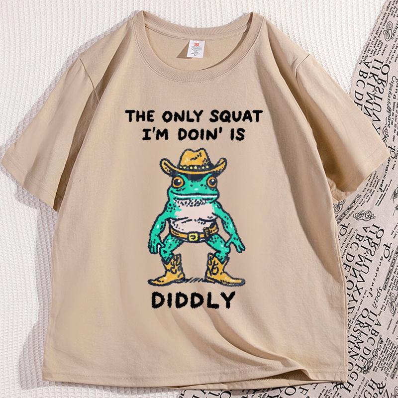 Funny Cowboy Frog Meme T Shirt for Men Women Casual Cotton Short Sleeve Round Neck Tshirt Streetwear Man Clothing Printed Tees