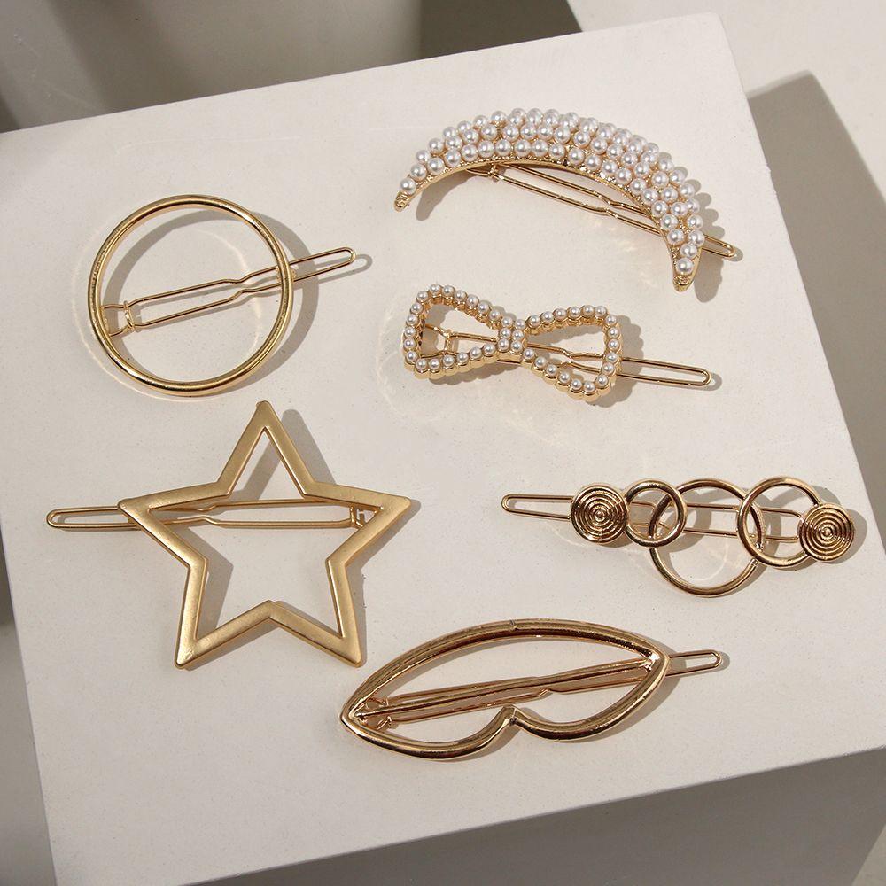 Hair Styling Barrettes Star Heart Hair Pins Metal Hairclips Geometric Hairpins Knot Hair Clip