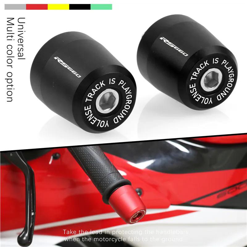 Для RS 660 RS660 Tuono 660 2020-2023 Мотоцикл Концевик руля Рукоятки руля Заглушка торца руля Слайдер Противовес крышка