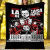 La Casa De Papel Theme Printed Blanket Perfect For Couch Bed Travel Outdoor Use Machine Washable Cozy Durable