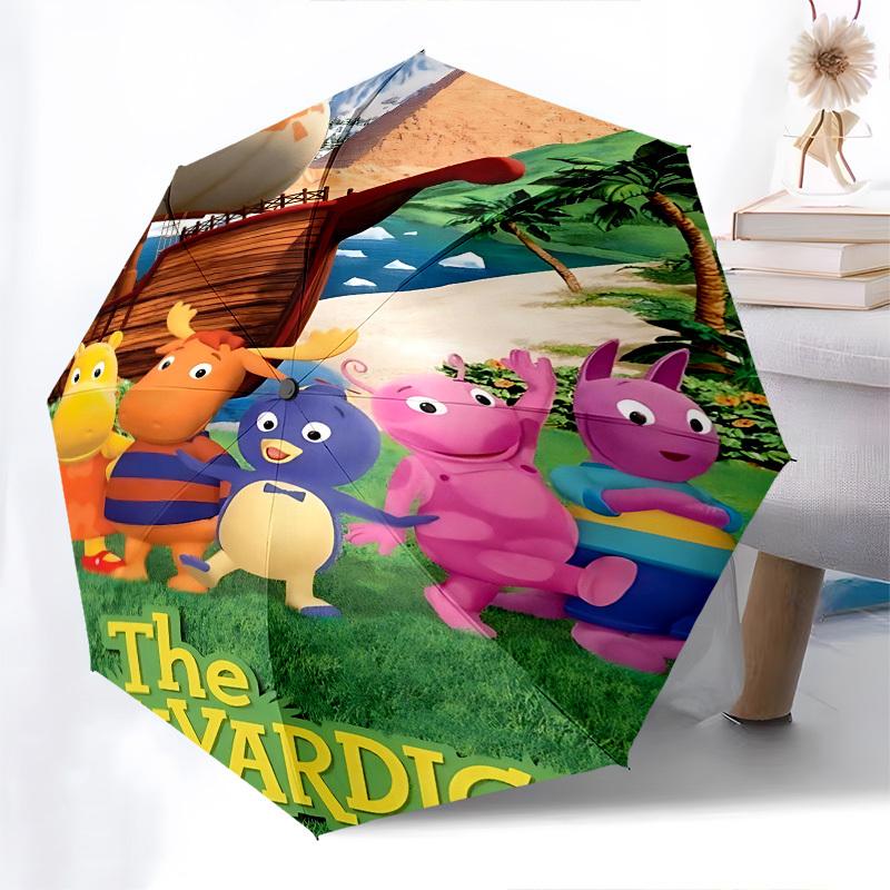 Backyardigans, AdventureThemed Automatic Opening and Closing Umbrella 8 Ribs, Suitable for Leisure and Going Out, Outdoor Accessory, Gothi