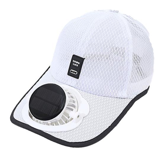 Adults Summer Solar Fan Hat UV Protection Baseball Hat with Cooling Fan USB Rechargeable Breathable Men Women Outdoor Wide Brim Peaked Sun Hat