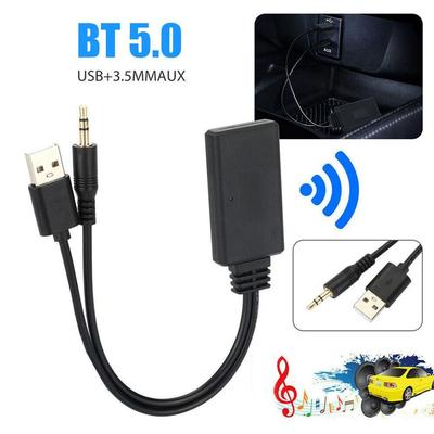 Адаптер приемника беспроводной Bluetooth 5.0 адаптер USB + 3,5 мм разъем стерео аудио для автомобиля AUX динамик наушники приемник громкой связи