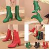 Stylish Women's Short Martin Boots With Rivets And Lace-up Design For Fall And Winter