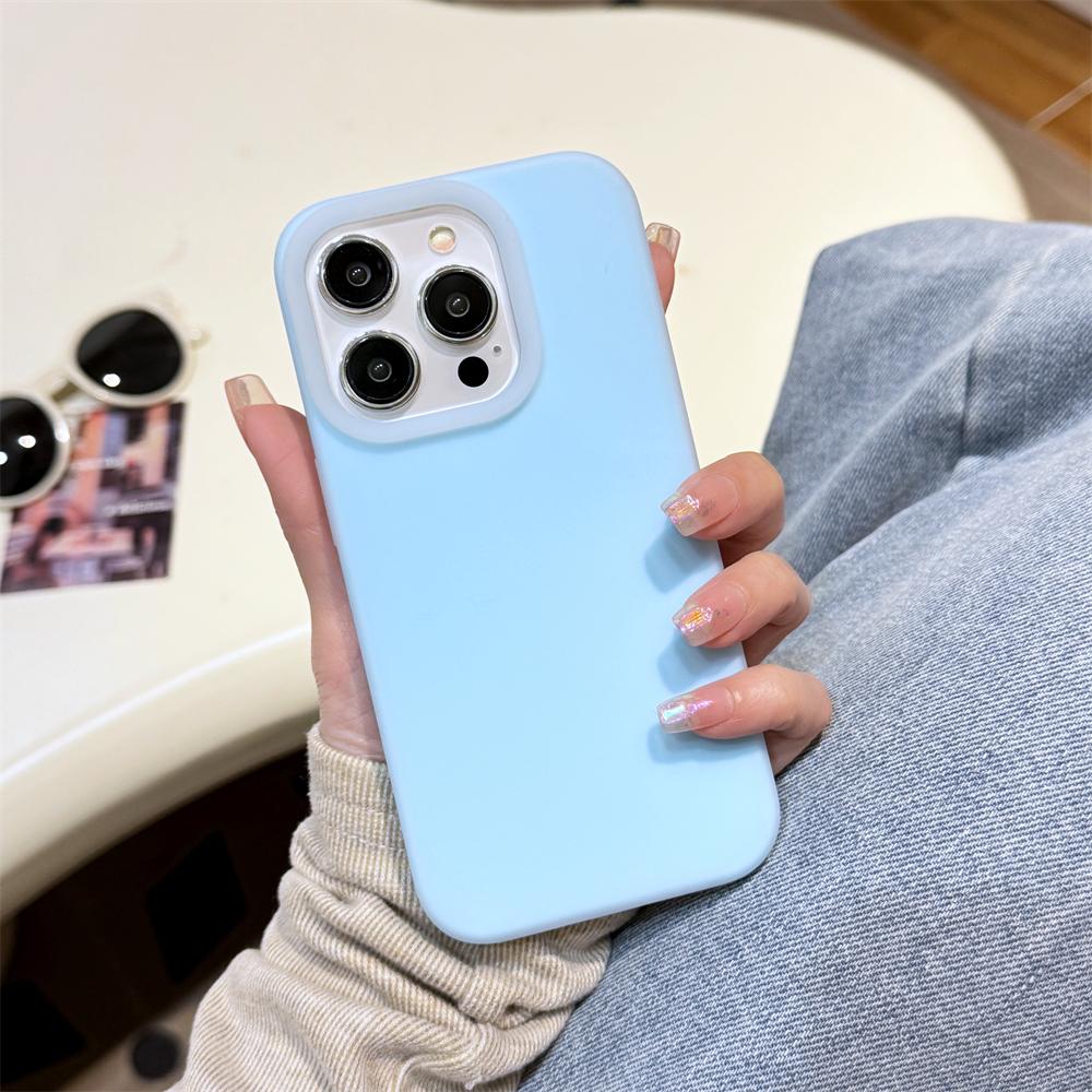 Роскошный Чехол из Жидкого Силикона Конфетного Цвета для iPhone 16 15 14 13 12 Pro Max Puls 11 Мягкий Ударопрочный Бампер Матовое Покрытие