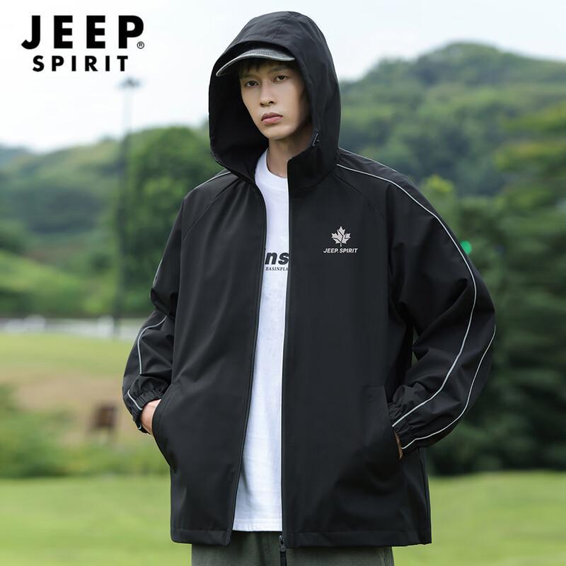 JEEP SPIRIT Мужская повседневная ветрозащитная куртка с капюшоном