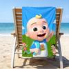 Ultra-Soft Beach Towel with CoComelon Theme,Ideal for Pool - Camping, Diving - Perfect Travel Essential, Vibrant Beach Towel.