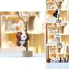Adorable Animal Plush Dog With Keyring For Gift And Bag Accessory