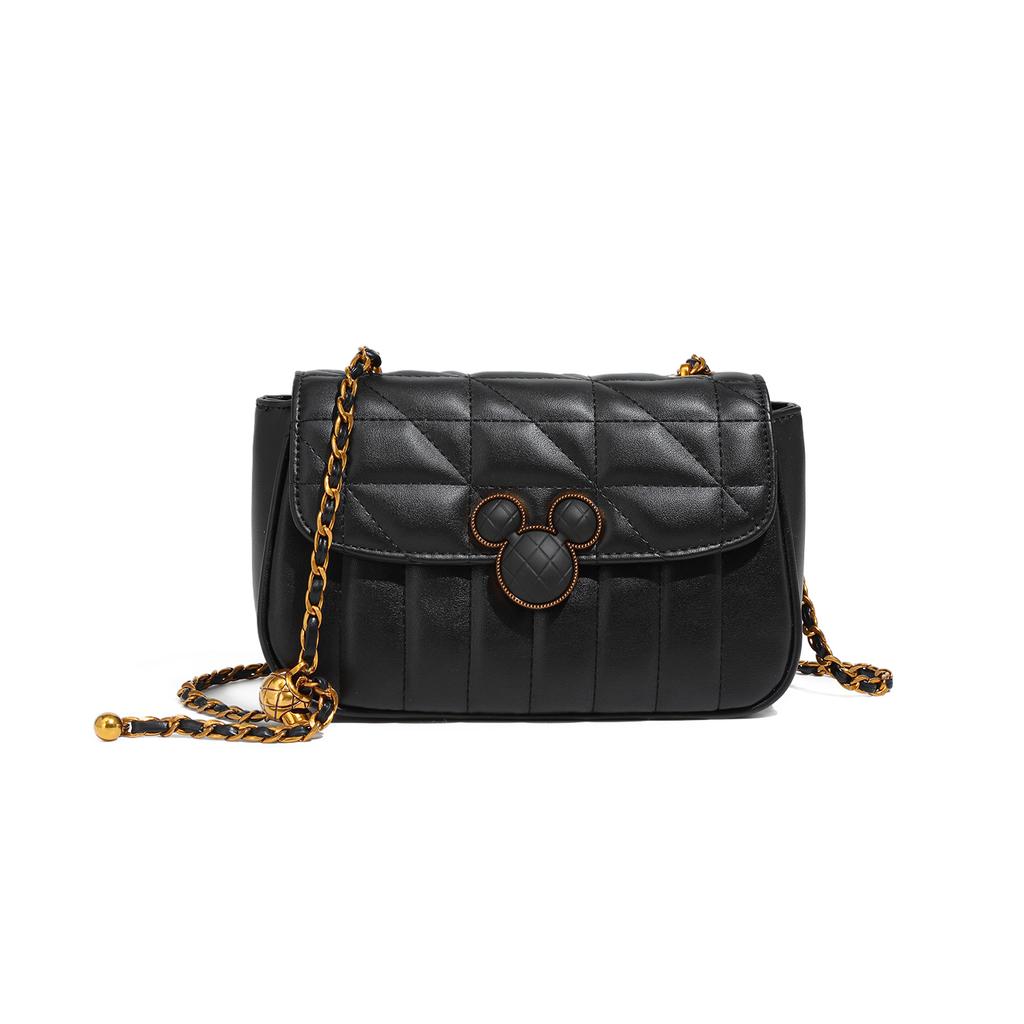 New Disney Mickey Series PU Underarm Crossbody Bag Medium Size Women's Black BMK-71070B