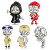 Skateboard Skull Charm 925 Sterling Silver Christmas Skeleton Beads for Women Fine Charms Bracelet Jewelry Making