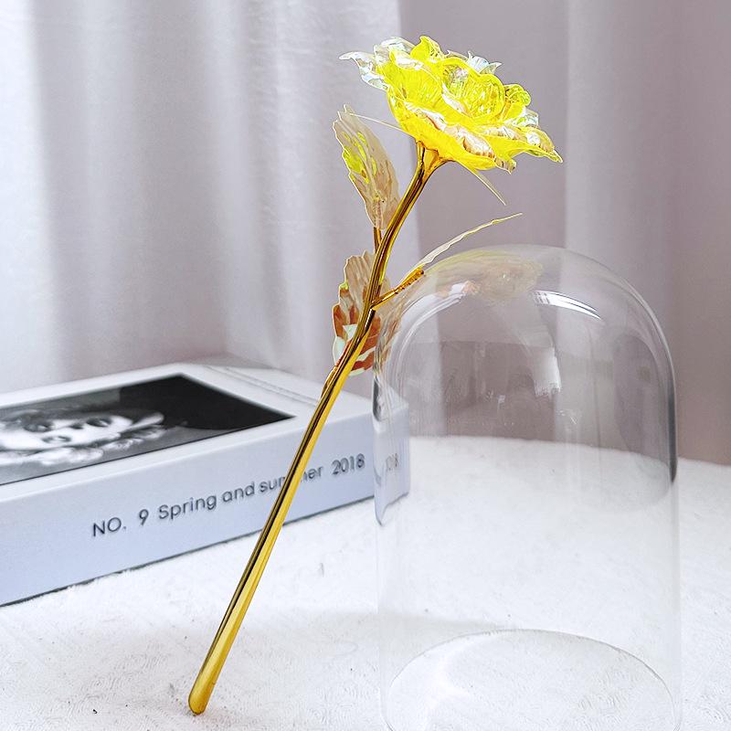 Подарочная коробка с гвоздикой из золотой фольги - 24-каратная золотая роза для китайского Дня святого Валентина