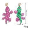 New Acrylic Lizard Gecko Long Earrings for Women Personalized Glitter Colorful Animal Drop Earring Exaggerated Jewelry Gifts