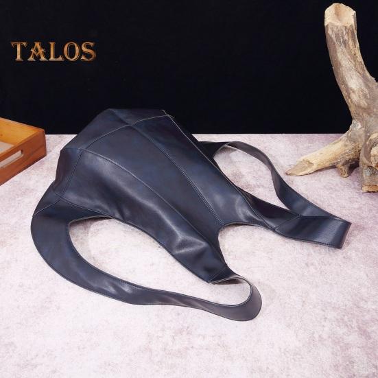 Рюкзак из искусственной кожи, водонепроницаемый, ретро, однотонный, с широкими плечевыми ремнями, в форме жилета, большой емкости, уменьшающий нагрузку, сумка для школы, работы, путешествий