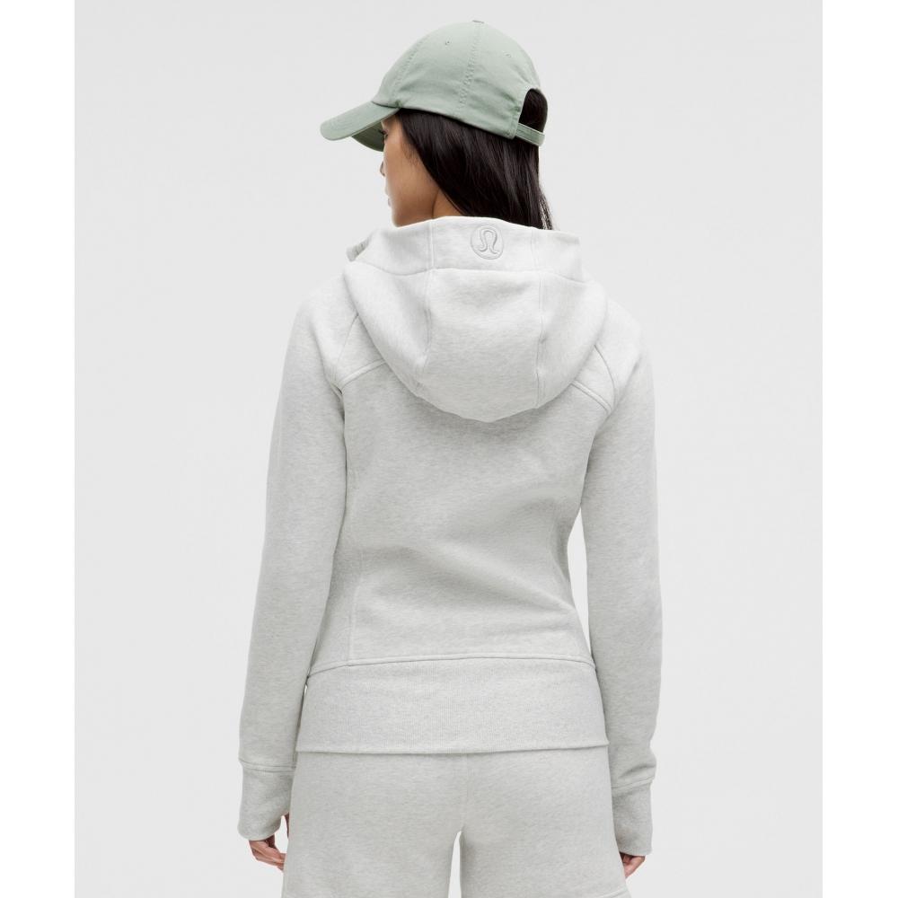 Lululemon Толстовка с капюшоном Scuba Full Zip с цветочным принтом Ultra Light Grey