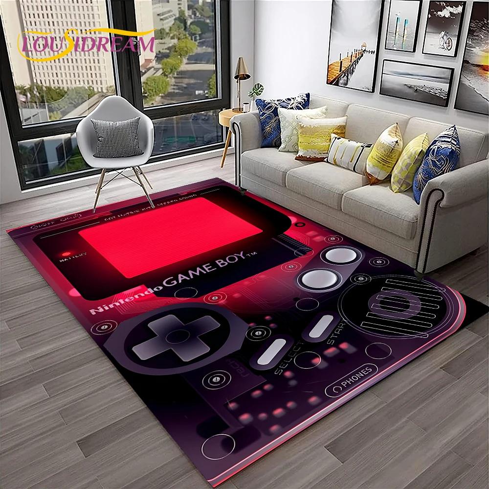 Game Boy GamePad Ретро игровая консоль Коврик для дома Гостиная Спальня Диван Коврик Декор, детский коврик Нескользящий напольный коврик