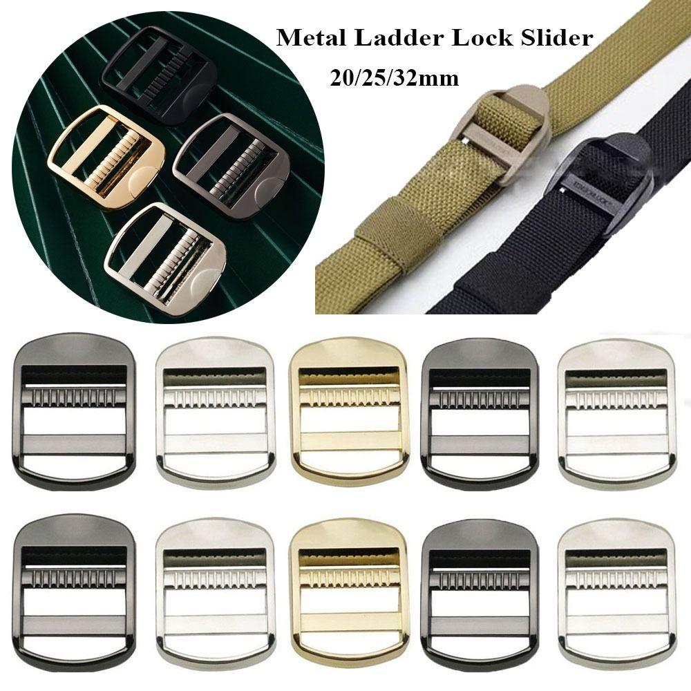 5pcs 3 Colors Slider Adjust Buckles Metal Bag Garment Metal Ladder Lock DIY Backpack Straps