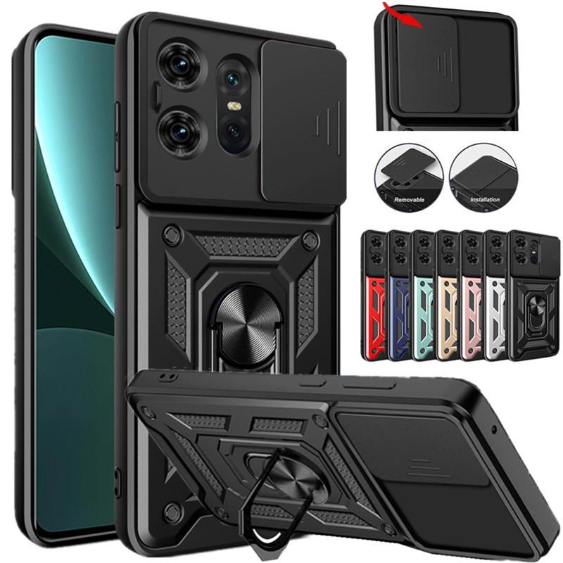 Чехол Armor для Motorola Moto Edge 50 Pro Fusion Ultra Edge 40 Neo, защитный чехол для объектива с кольцом, магнитный держатель, чехол Fundas