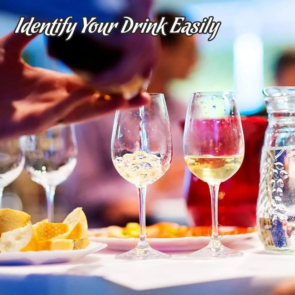 26 шт. Металлические маркеры для бокалов Подвески с буквами Обручи для бокалов Декор для свадебной вечеринки