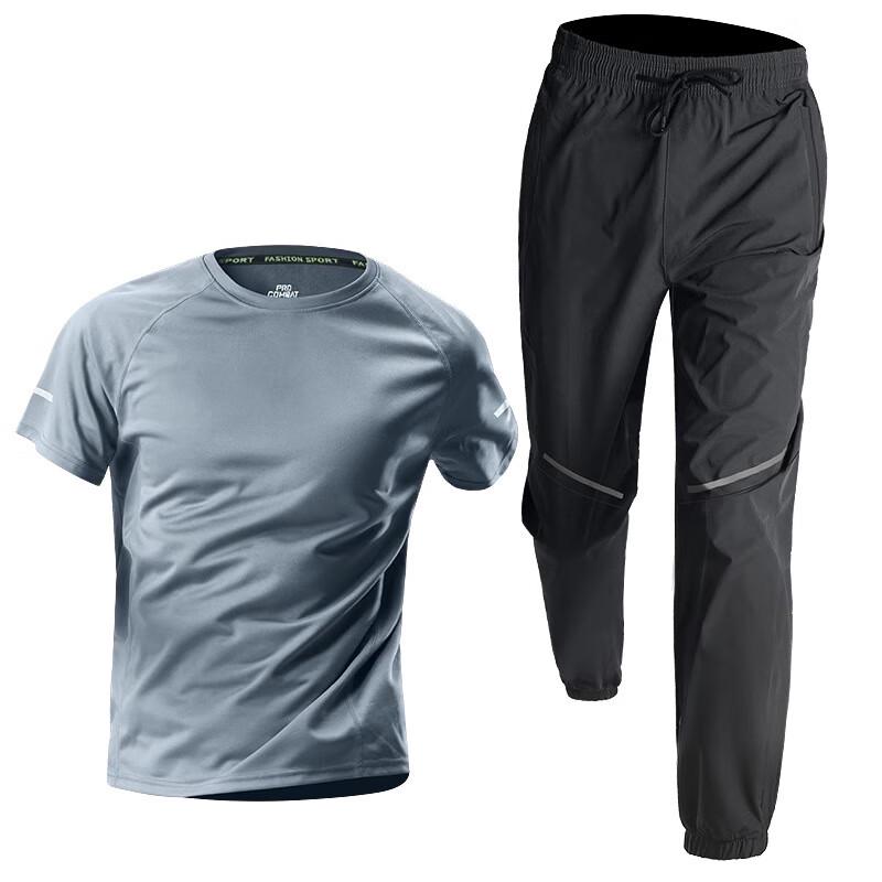 WEZHO Men's Quick-Dry Running Sportswear Set