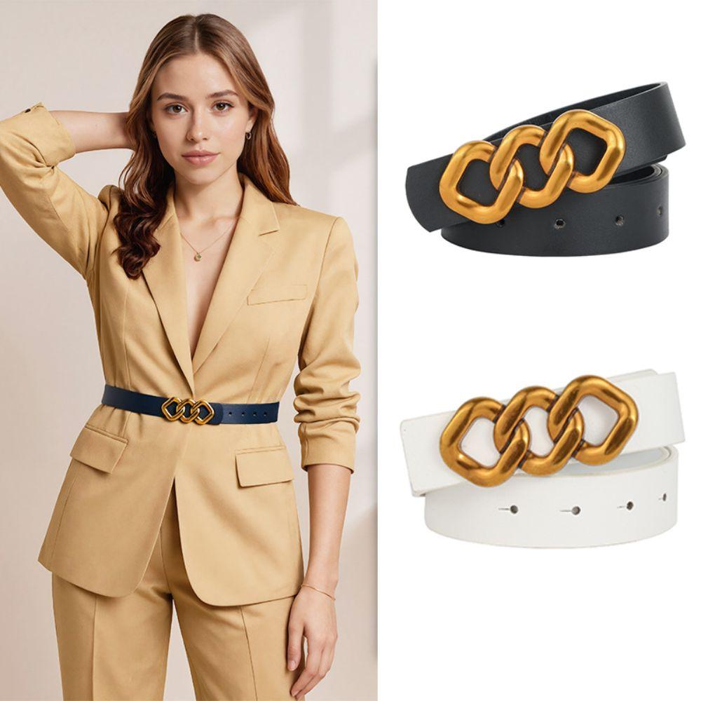PU Suit Trousers Vintage Belt Versatile Waist Belt New Dress Waistband Waist Accessory