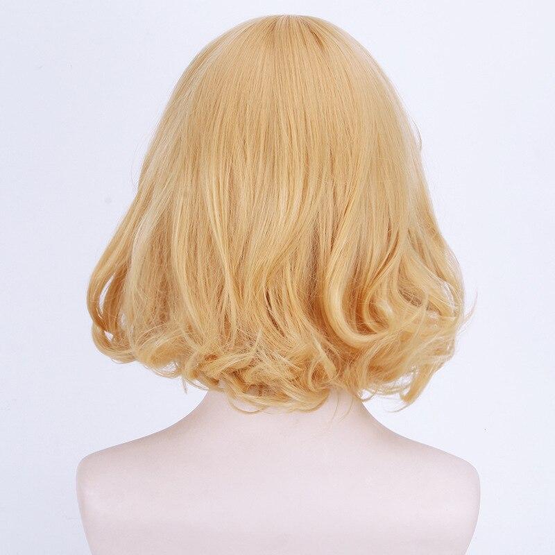 Аниме 45 см Сумераги косплей парики Kakegurui желтые шорты из синтетических волос волнистый золотой парик из волос