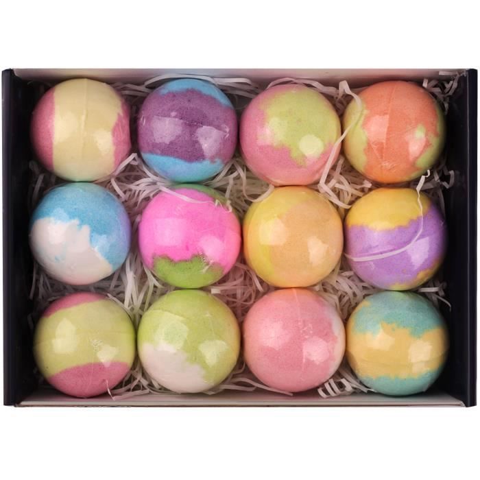 Boules de bain - PALOMA BEAUTIES - 12 pièces - Effervescentes - Parfumées variées