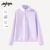 MJ STYLE Women's Half-Zip Stand Collar Fleece Pullover