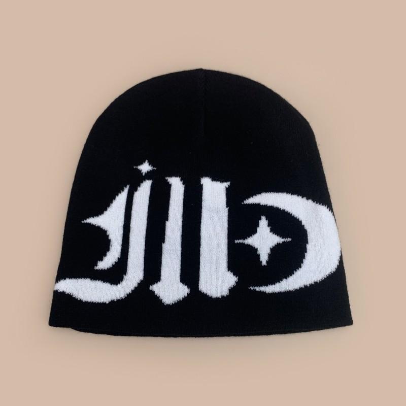 Unisex Street Style Knit Beanie With Sanskrit Jacquard Warm Hip Hop Cap Outdoor